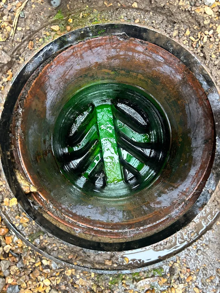 Clean drain after inspection